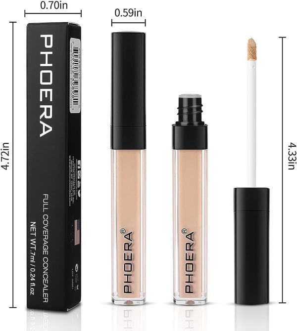 Phoera Full Coverage Liquid Concealer Matt Finish Flawless Concealer