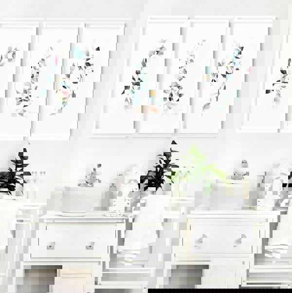 Bathroom wall decor UK | Set of 3 Botanical art prints