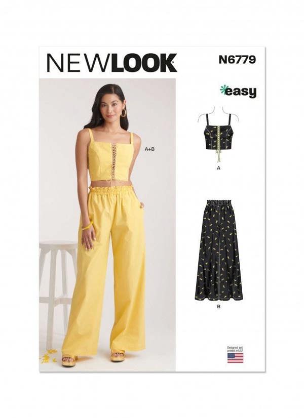 New Look Sewing Pattern 6779, Tops, Trousers for Women, A (XS-S-M-L-XL) - Easy