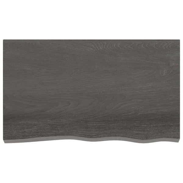 Berkfield Bathroom Countertop Dark Grey 100x60x6 cm Treated Solid Wood