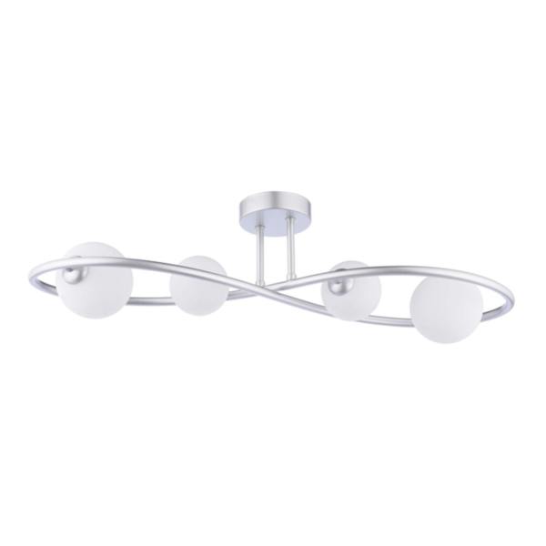 Pagazzi Lighting Lena 4 Light Matte Silver Semi Flush Ceiling Light
