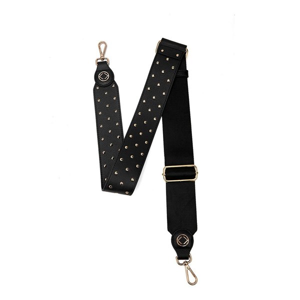 KeriKit England Stevie Gold Studded Leather Strap - Black