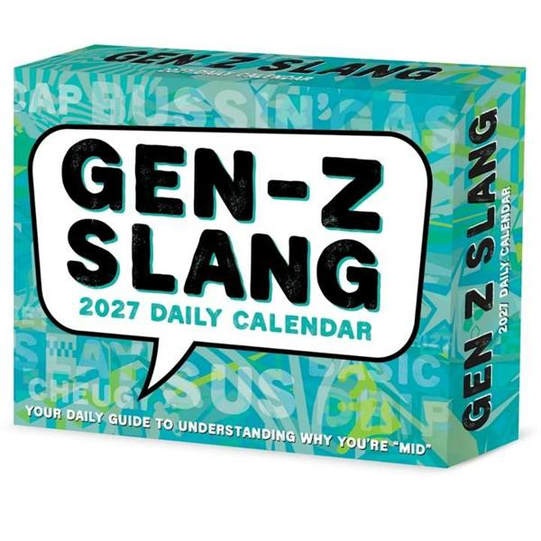 Gen Z Slang Desk Calendar 2027, Desk Calendars, Day To View, Humour, Gift