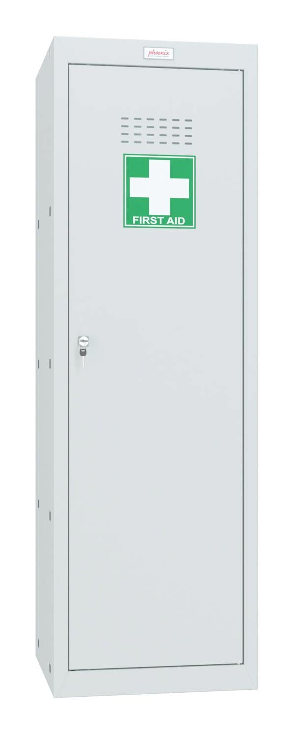 Phoenix Safe Phoenix MC1244GGK Size 4 Light Grey Medical Cube Locker with Key Lock
