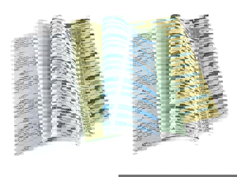 Durable PU Leather GDPR Visitor Book | 100 Name Badges & Security Sheet | Blue