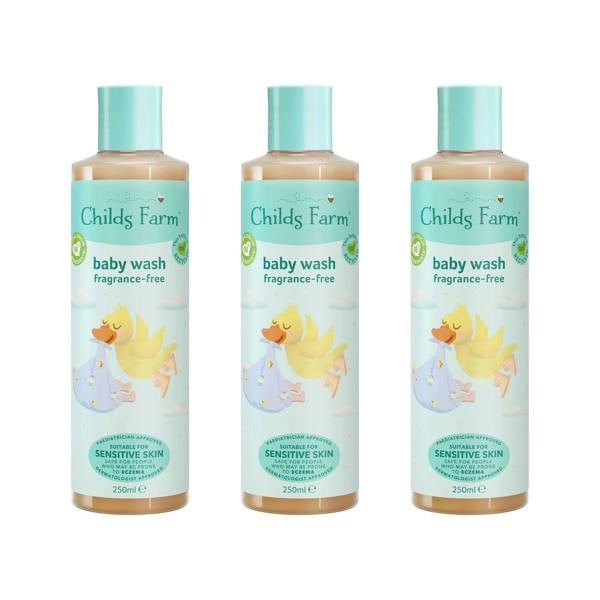 Childs Farm 250ml Baby Wash Unfragranced x3