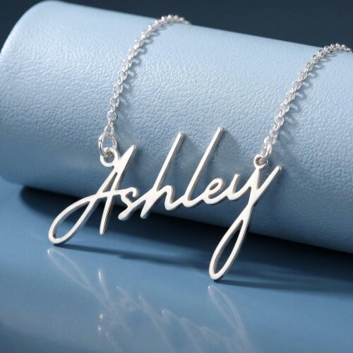 Christopher James of London Sterling Silver Signature Style Name Necklace