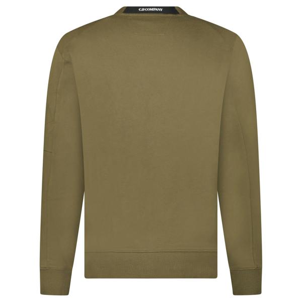 CP Company Diagonal Raised Lens Sweatshirt Khaki - chancefashionco