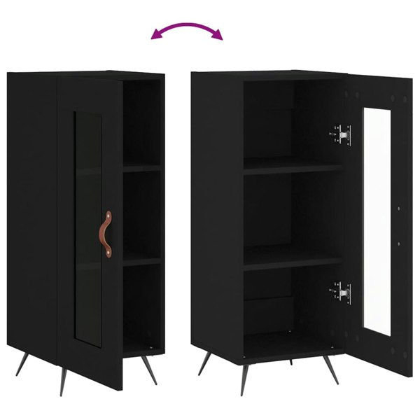 Berkfield Sideboard Black 34.5x34x90 cm Engineered Wood