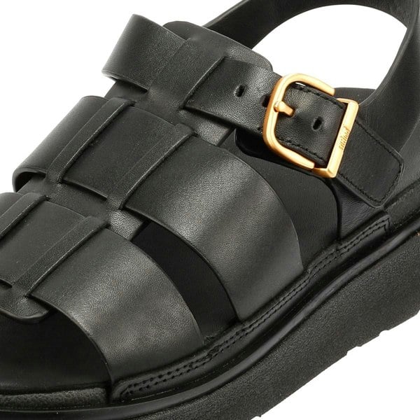 FitFlop GEN-FF Fisherman Leather Women's Sandals - Black