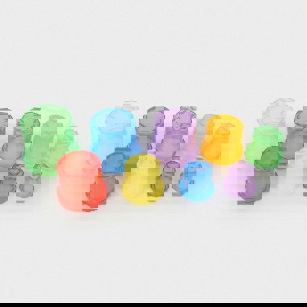 tickit Translucent Colour Stacking Cups - Pack of 9