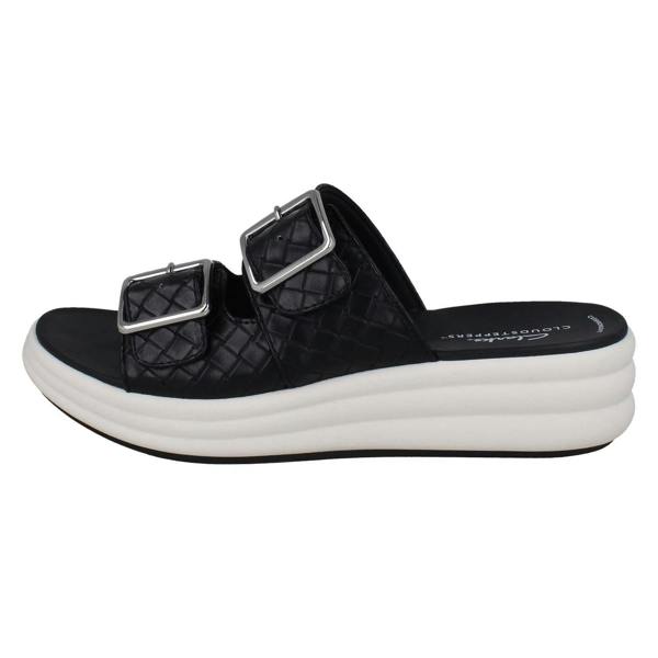 Clarks Ladies Clarks Cloudsteppers Woven Mule Sandals Drift Buckle