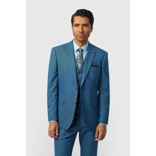 Antique Rogue Regular Fit Blake Blue Texture Jacket