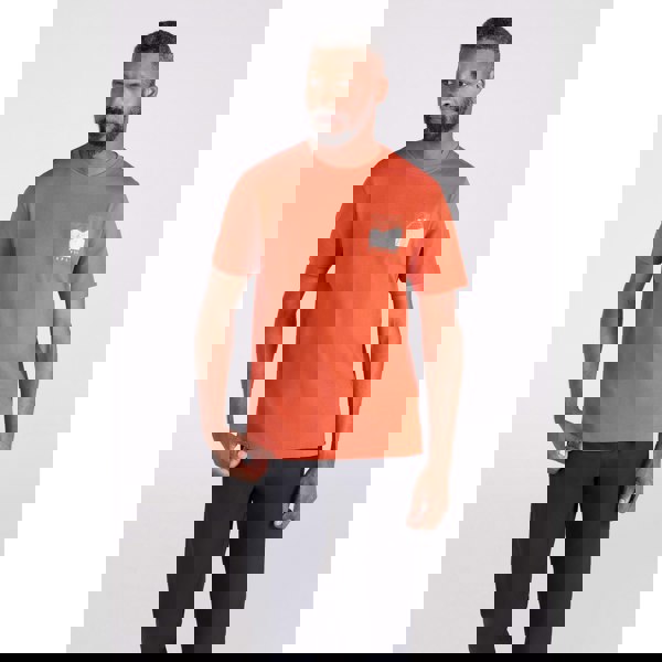 Mountain Warehouse Mens Conquer New Heights Organic Cotton T-Shirt - Rust