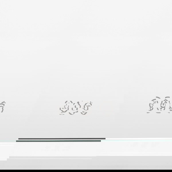 LED Bluetooth mirror features touch-sensitive controls for brightness and power, set against a sleek white frame, enhancing modern decor