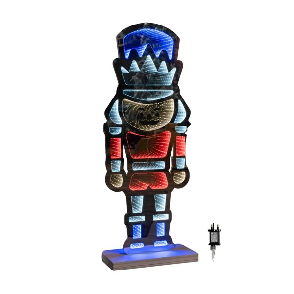 Samuel Alexander 4ft (1.2m) Tall Light up Christmas Nutcracker Infinity Decoration with LEDs
