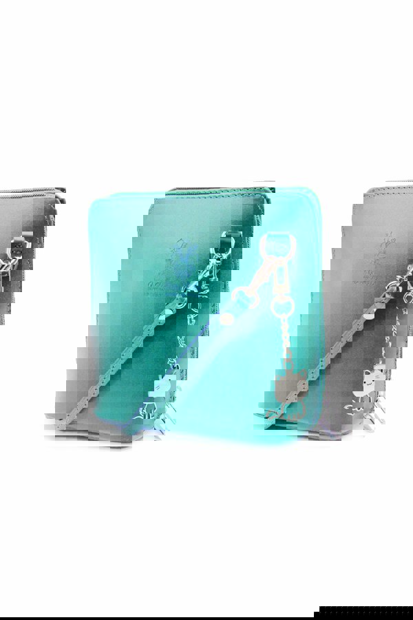 Kitise Small Italian Leather Handbag Crossbody Bag With Kitise Kitty Charm