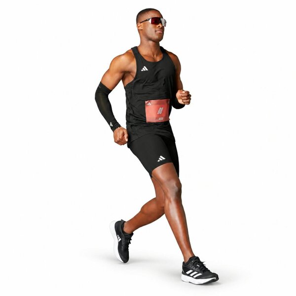 Adidas Adizero Essentials Mens Running Singlet Vest Black IM8586