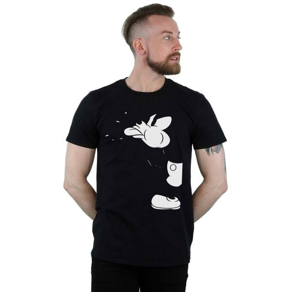 Disney Mens Mickey Mouse Cut T-Shirt - Black