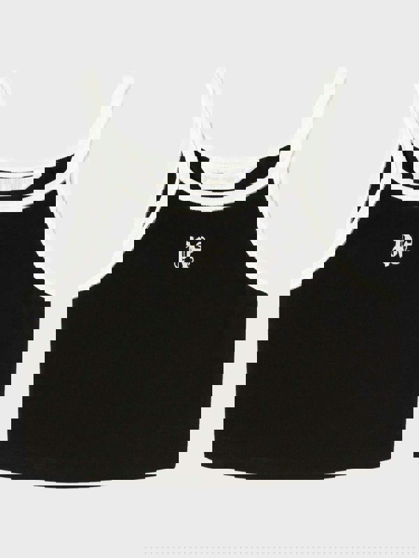 Palm Angels Monogram Tank Top Black White