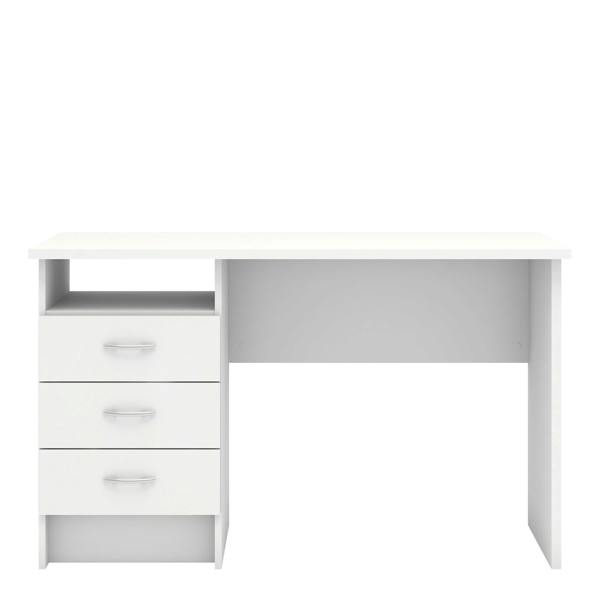 Wyld Haus Billabong White Wooden Office Desk 3 Drawers