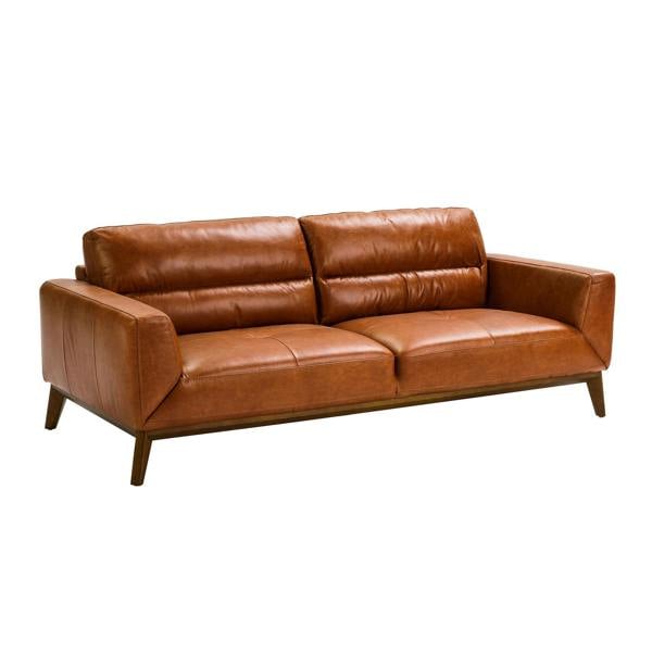 Angel Cerdá Brown leather sofa 6046/6047