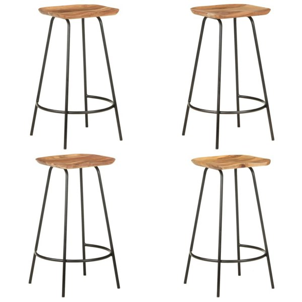 Berkfield Bar Stools 4 pcs Solid Acacia Wood