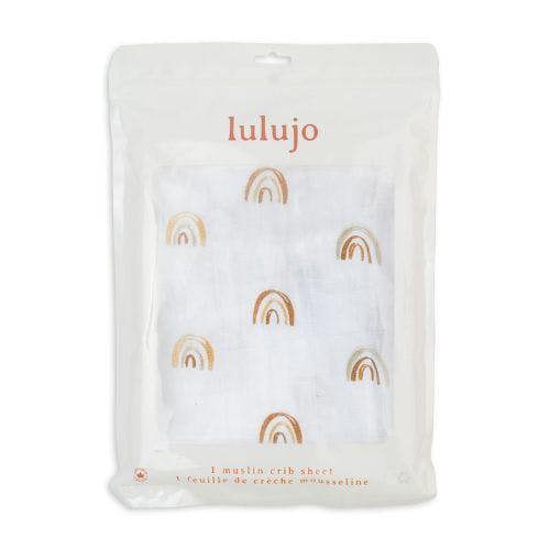 Lulujo - Cotton Cot Sheet - Rainbows