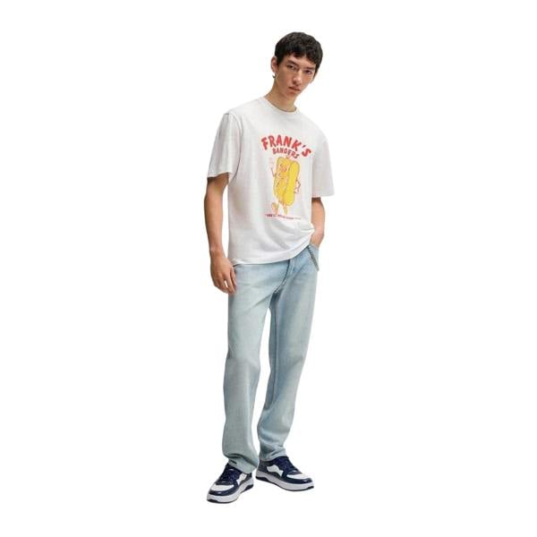 Hugo Mens Genie Crew Neck Regular T-Shirt - White - 