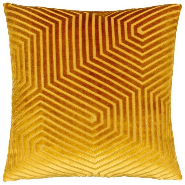 Paoletti Evoke Cut Cushion Cover - Gold - 