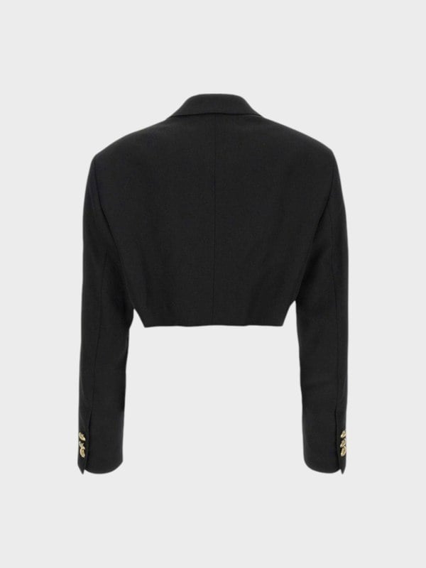 Palm Angels Cropped Blazer Black Gold - Supplied FashionPalm Angels