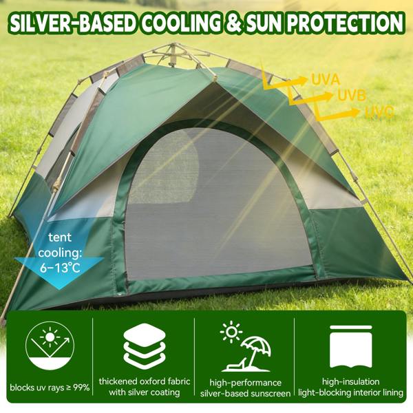 Leaper 4-6 Person Family Multicoloured Camping Tent