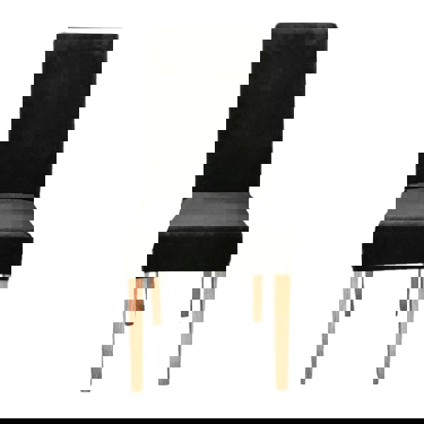 Anyseat Black Velvet Stretch Chair Cover for Kitchen Chairs