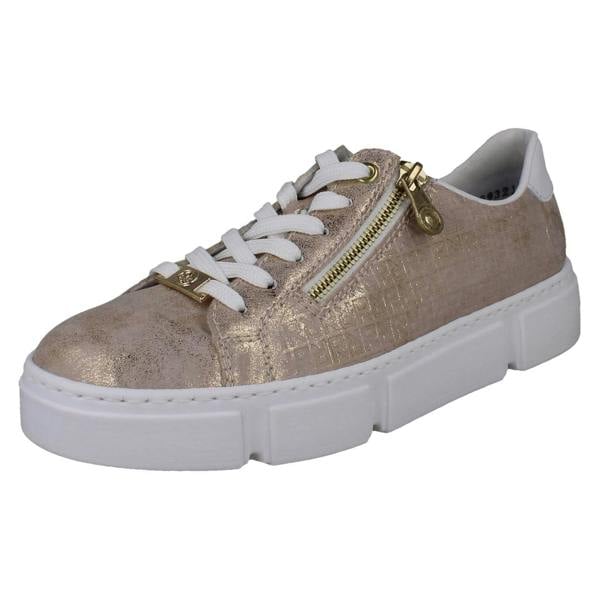 Rieker Ladies Rieker Embossed Metallic Trainers N5917