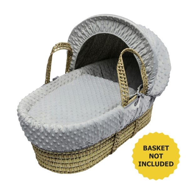 Kinder Valley Grey Dimple Moses Basket Bedding Set