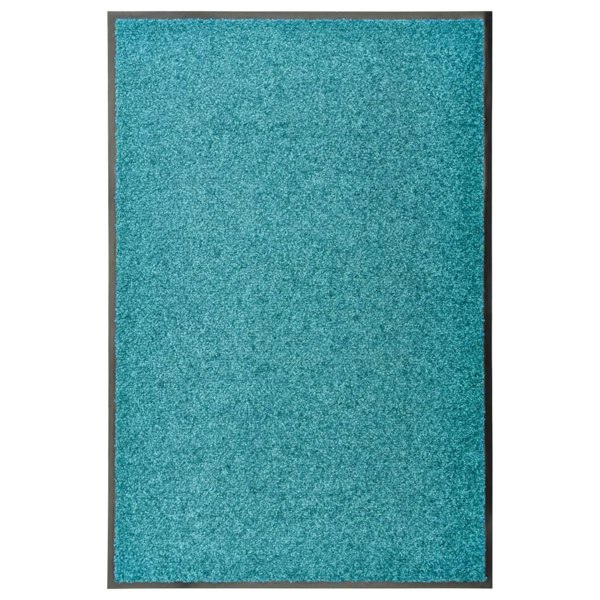 Berkfield Doormat Washable Cyan 60x90 cm