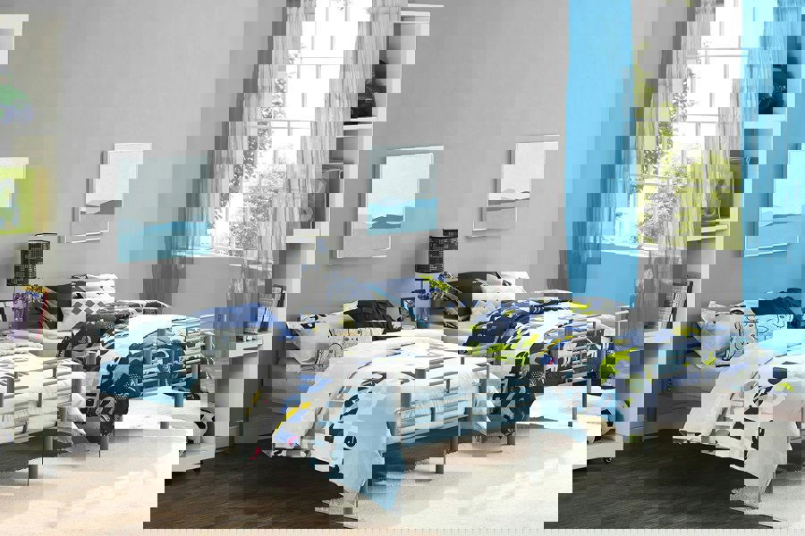 Dorel Home Bunk Bed Convertible Metal Silvergrey - Single