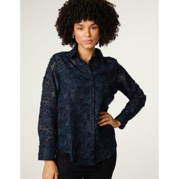 Blue Vanilla Fluffy Oversized Shirt