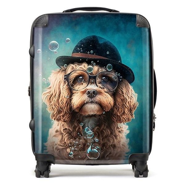 Warren Reed Cavapoo Dog Splashart Suitcase