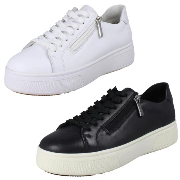 Rieker Womens Rieker Platform Lace Up Trainers With Side Zip M7701