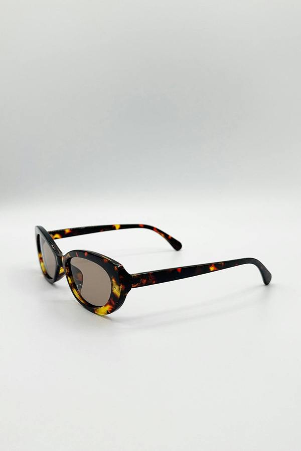 Bow Side Detail Sunglasses In Tortoiseshell - Removeable Bow - svnx