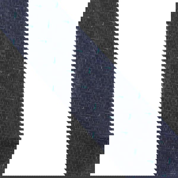 Dunhill luxurious silk tie in a longtail logo with contrasting scattered d pattern