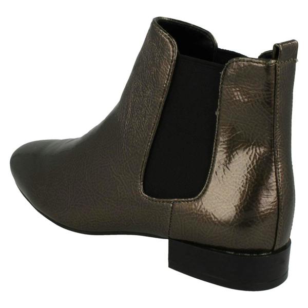 Spot On Ladies Spot On Slip On Ankle Boots