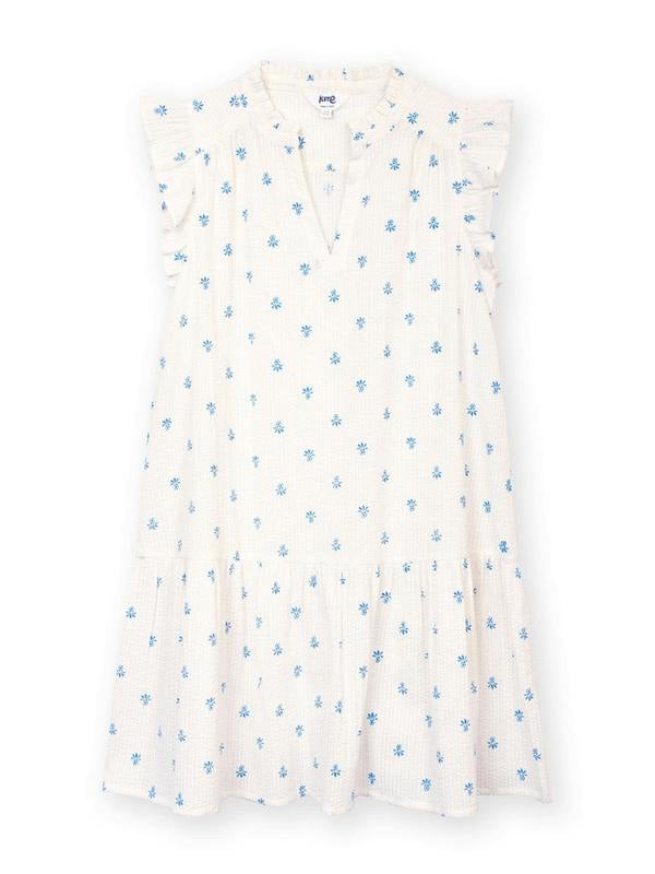 Kite Womens Organic Broadwey Seersucker Dress Pineapple Polka