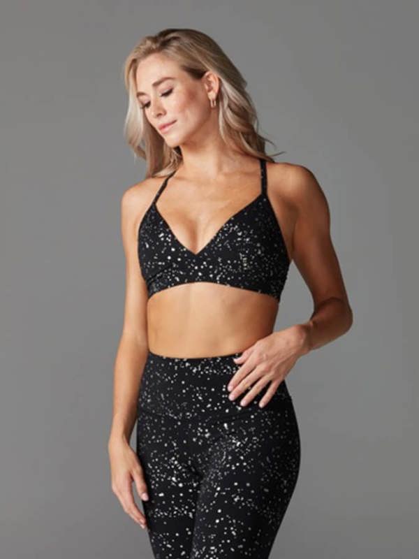 Tavi Adjustable Studio Sports Bra - Ebony Glimmer