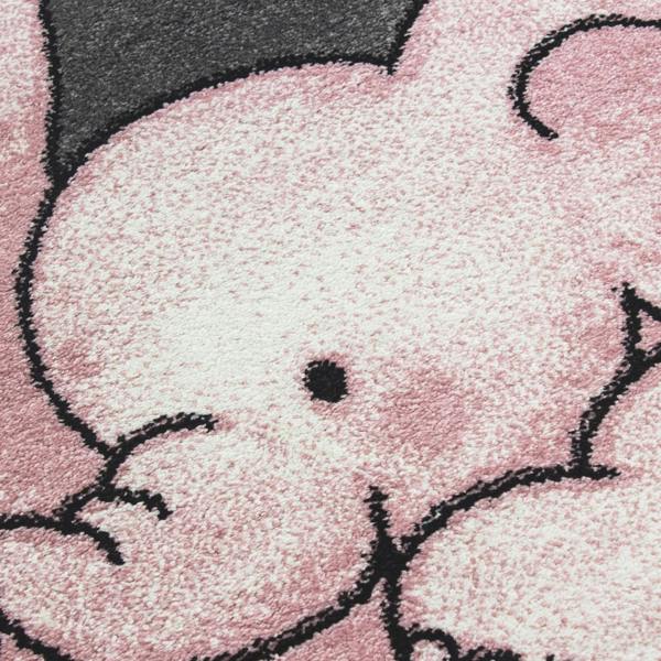Viva Rugs Childrens Animal Rug Grey Pink Elephant Nursery Carpet Kids Play Baby Room Mats