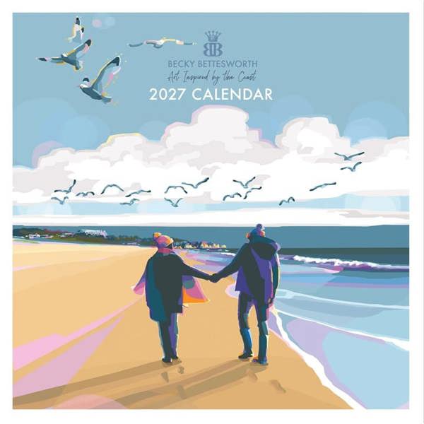 Becky Bettesworth, Seaside Poster Art Calendar 2027, Wall Calendars, Month To View, Travel, Gift