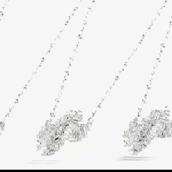 Swarovski Matrix Rhodium Plated White Zirconia Knot Necklace 5728553