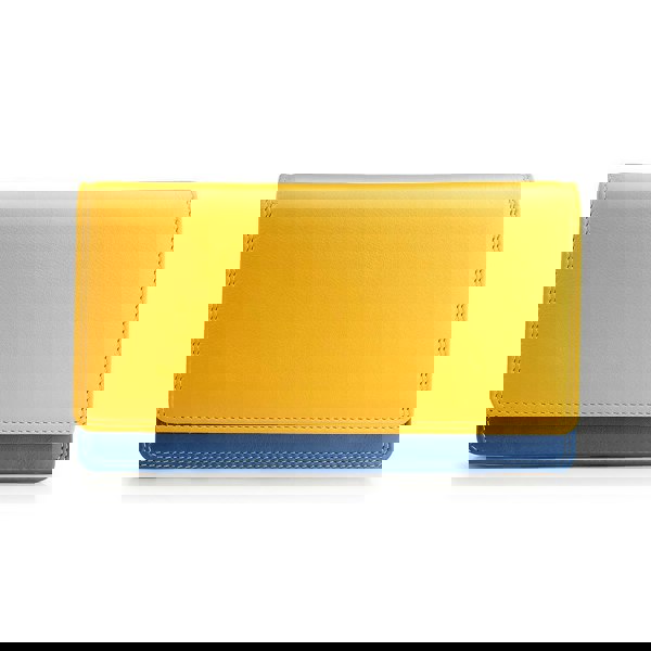 Yellow real leather wallet for women