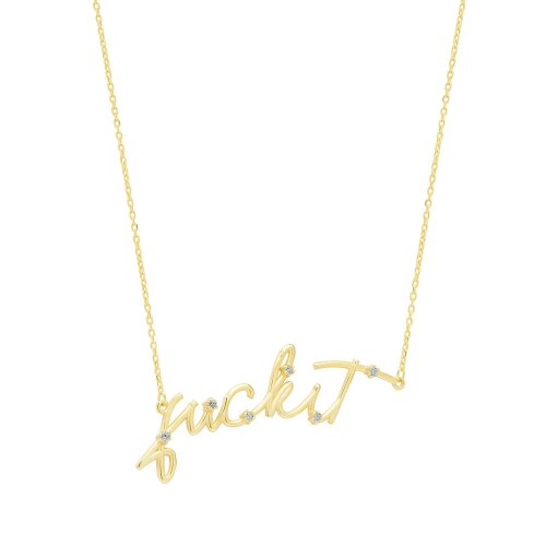 Spero London Sterling Silver Jewelled Fuckit Necklace